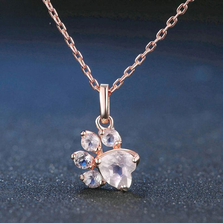 ROSE QUARTZ PAW JEWELRY SET