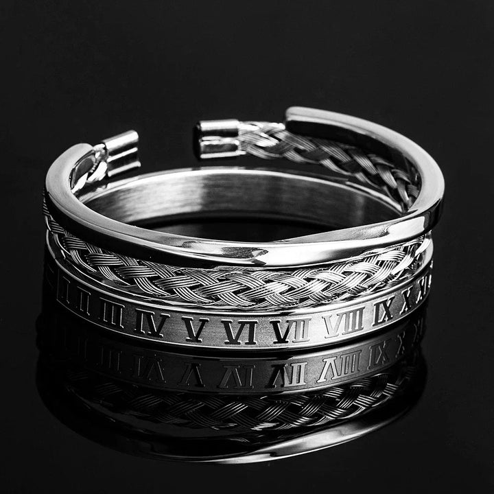 CAVARI ROMAN TRIPLE BRACELET SET