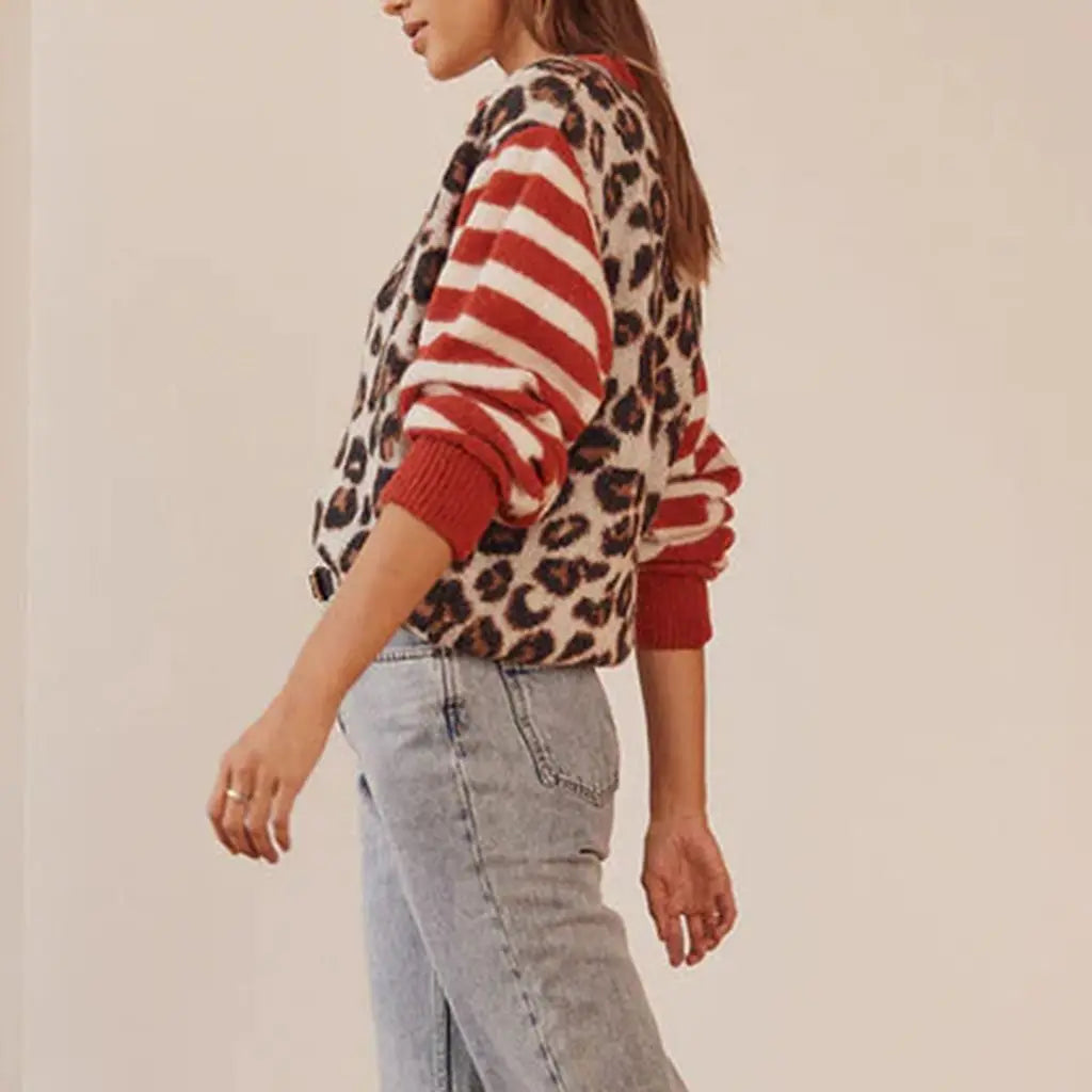 URBAN LEOPARD KNIT CARDIGAN