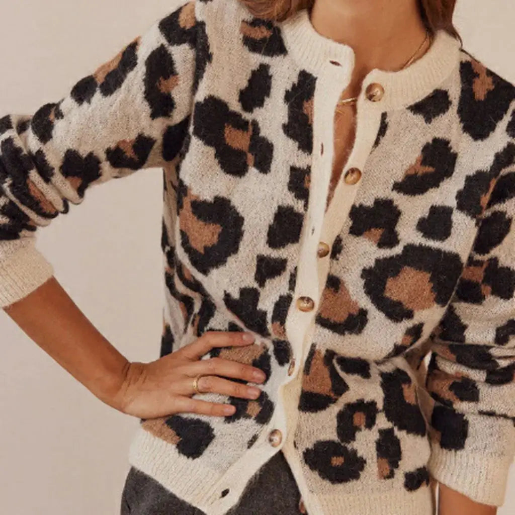 URBAN LEOPARD KNIT CARDIGAN