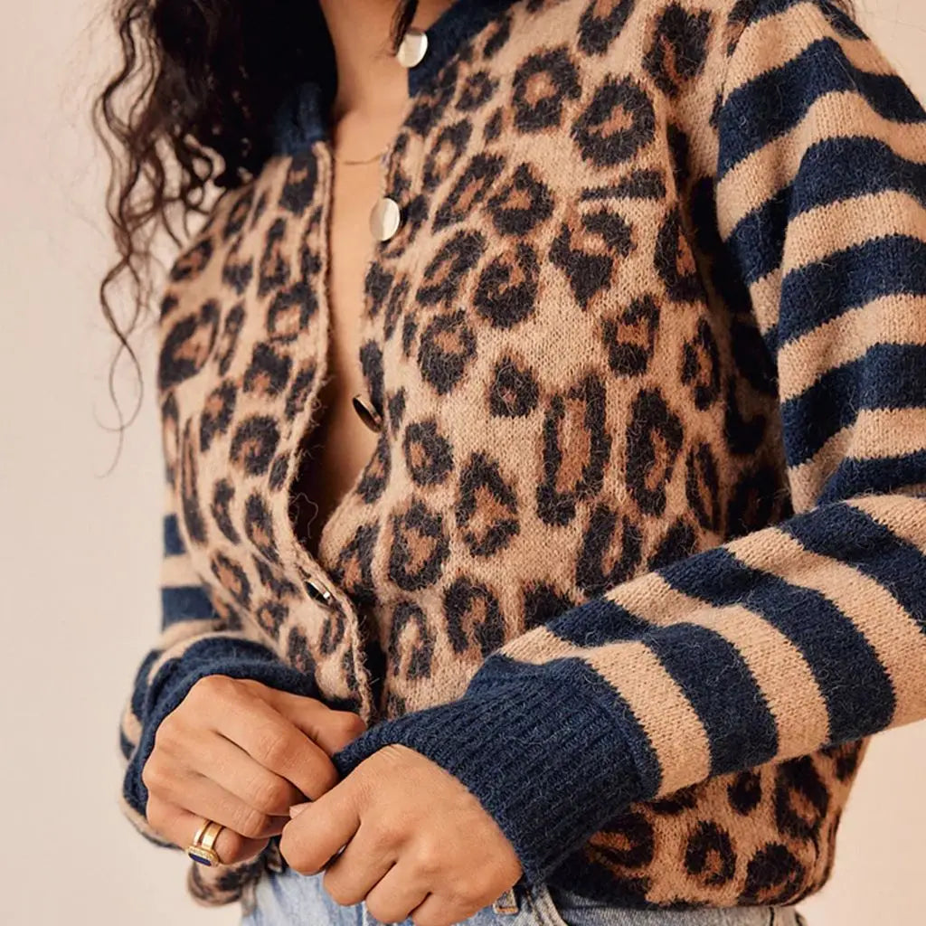 URBAN LEOPARD KNIT CARDIGAN