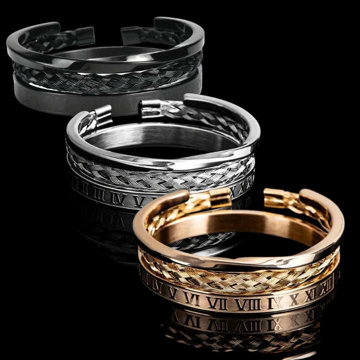 CAVARI ROMAN TRIPLE BRACELET SET