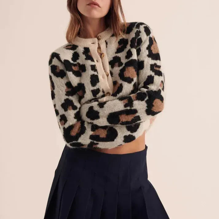 URBAN LEOPARD KNIT CARDIGAN